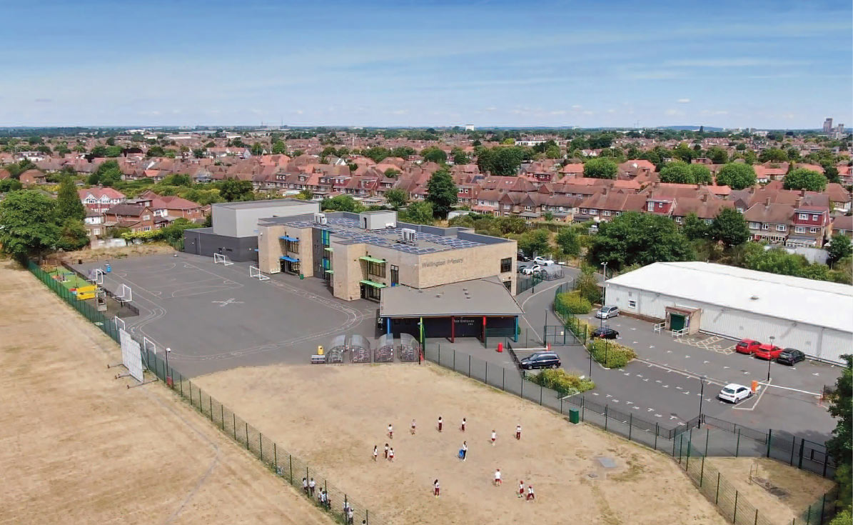 Wellington Primary School aerial view
